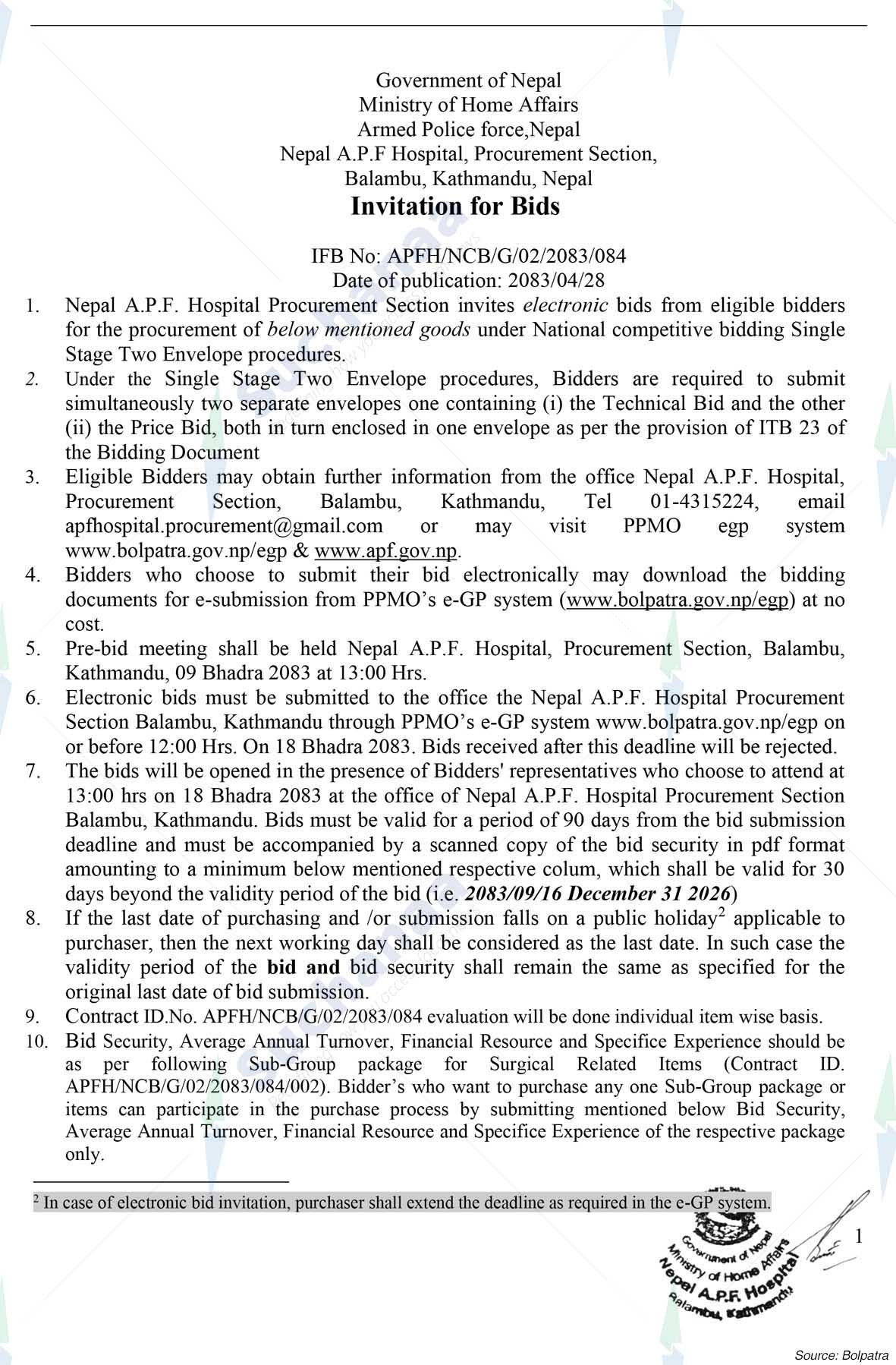 Nepal APF Hospital