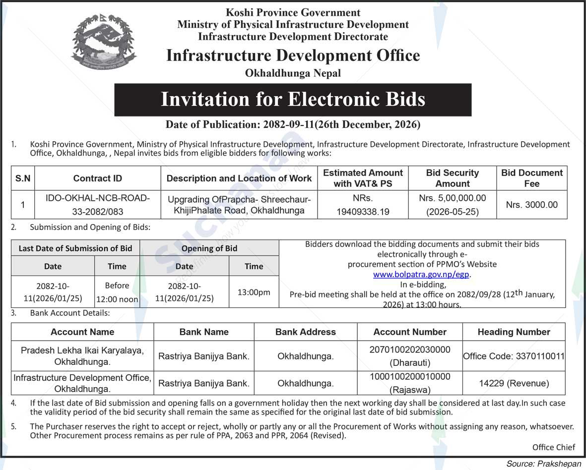 Infrastructure Development Office, Okhaldhunga