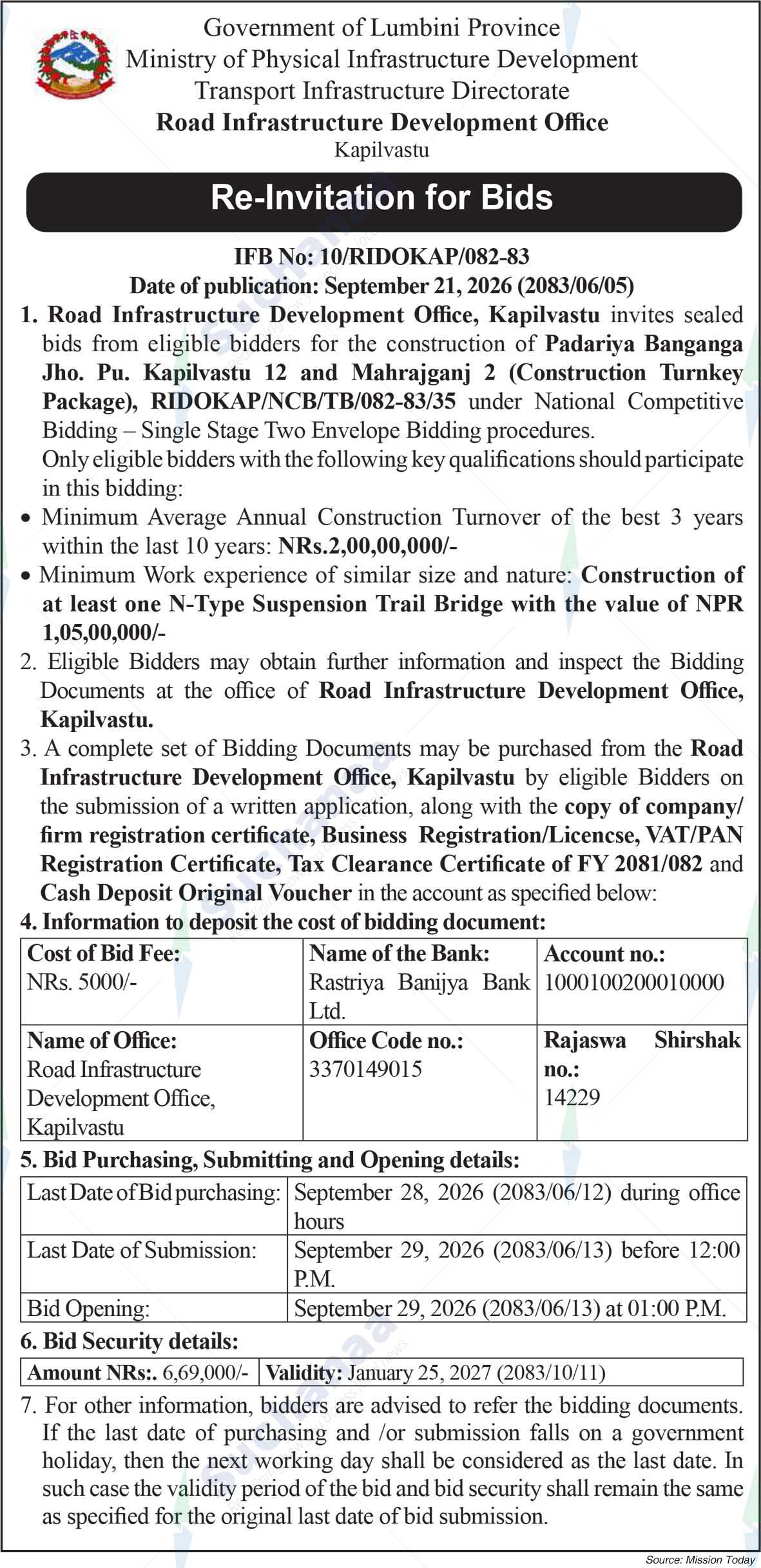 Road Infrastructure Development Office