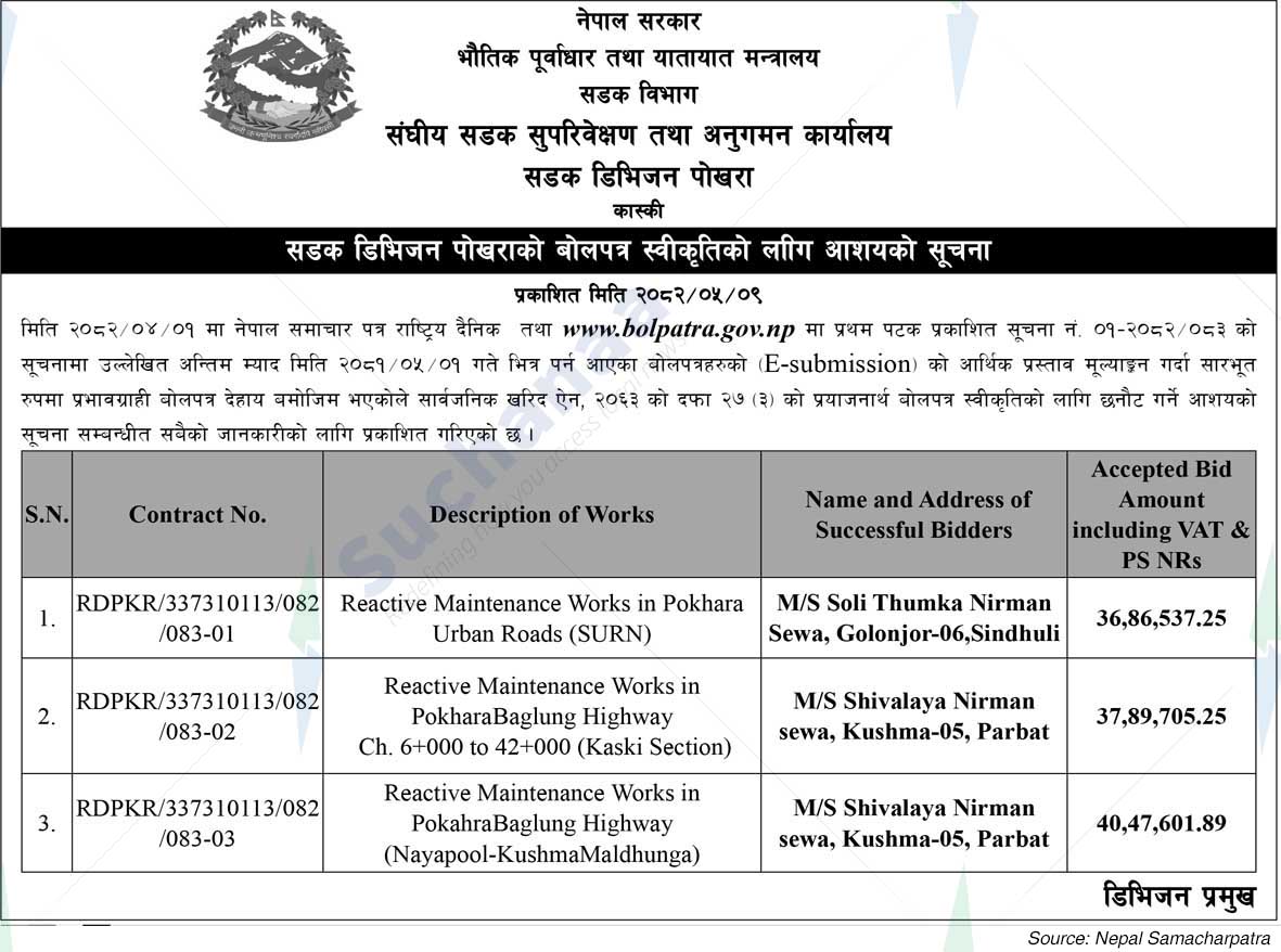 Road Division, Pokhara