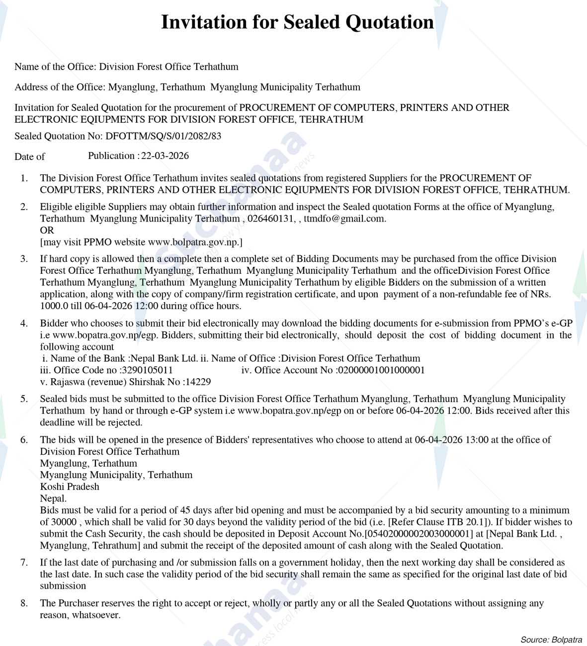 Division Forest Office Terhathum