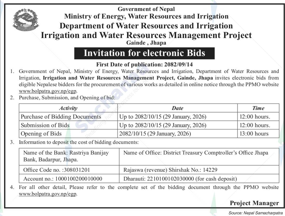 Irrigation and Water Resources Management Project, Jhapa