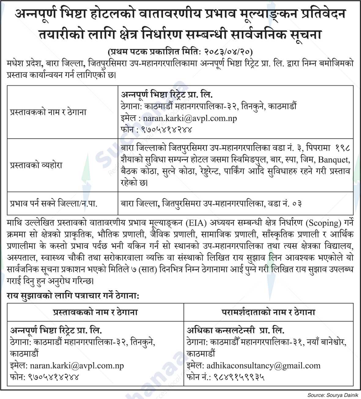 Annapurna Vista Retreat Pvt. Ltd.