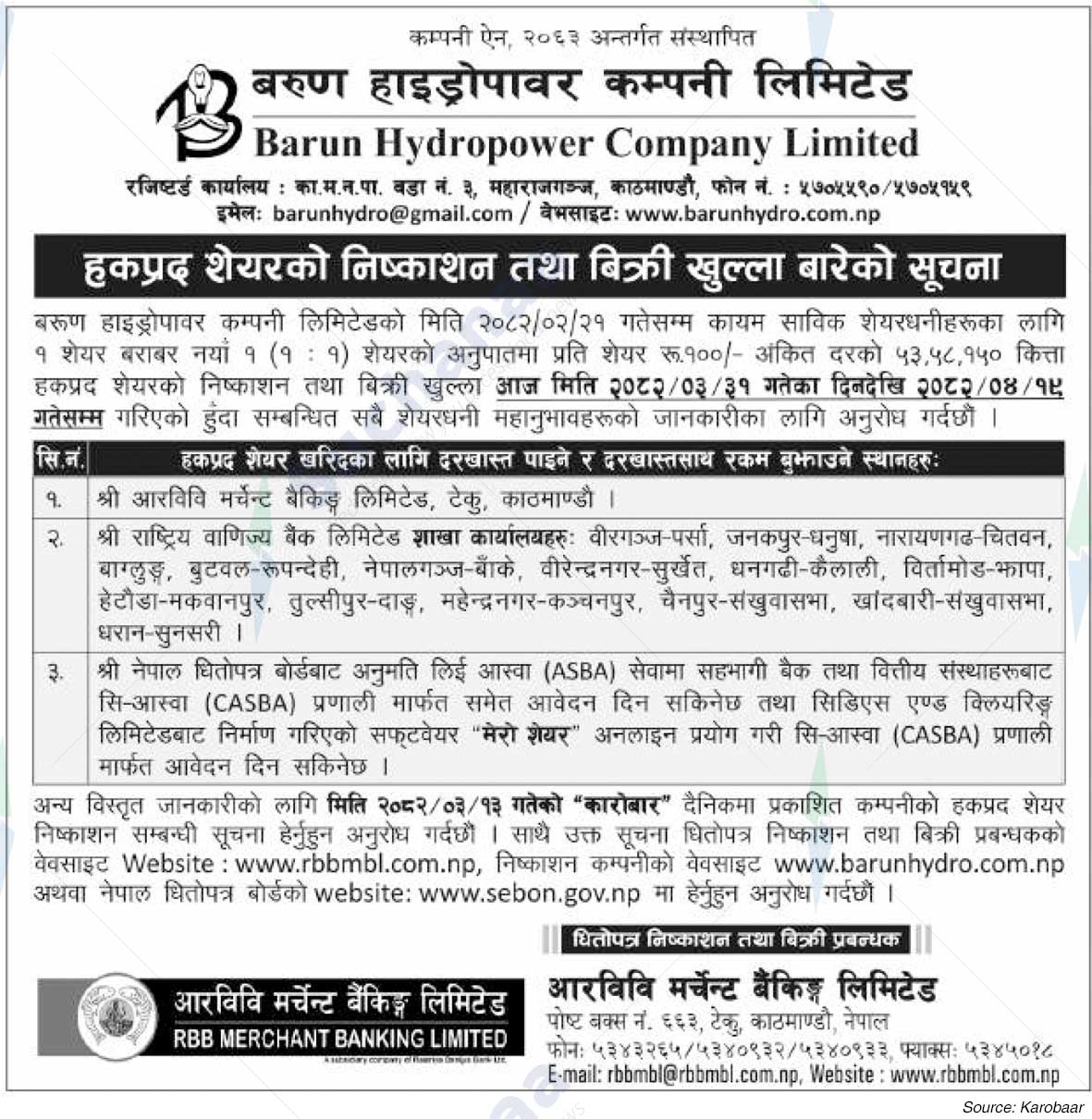 Barun Hydropower Co. Ltd.
