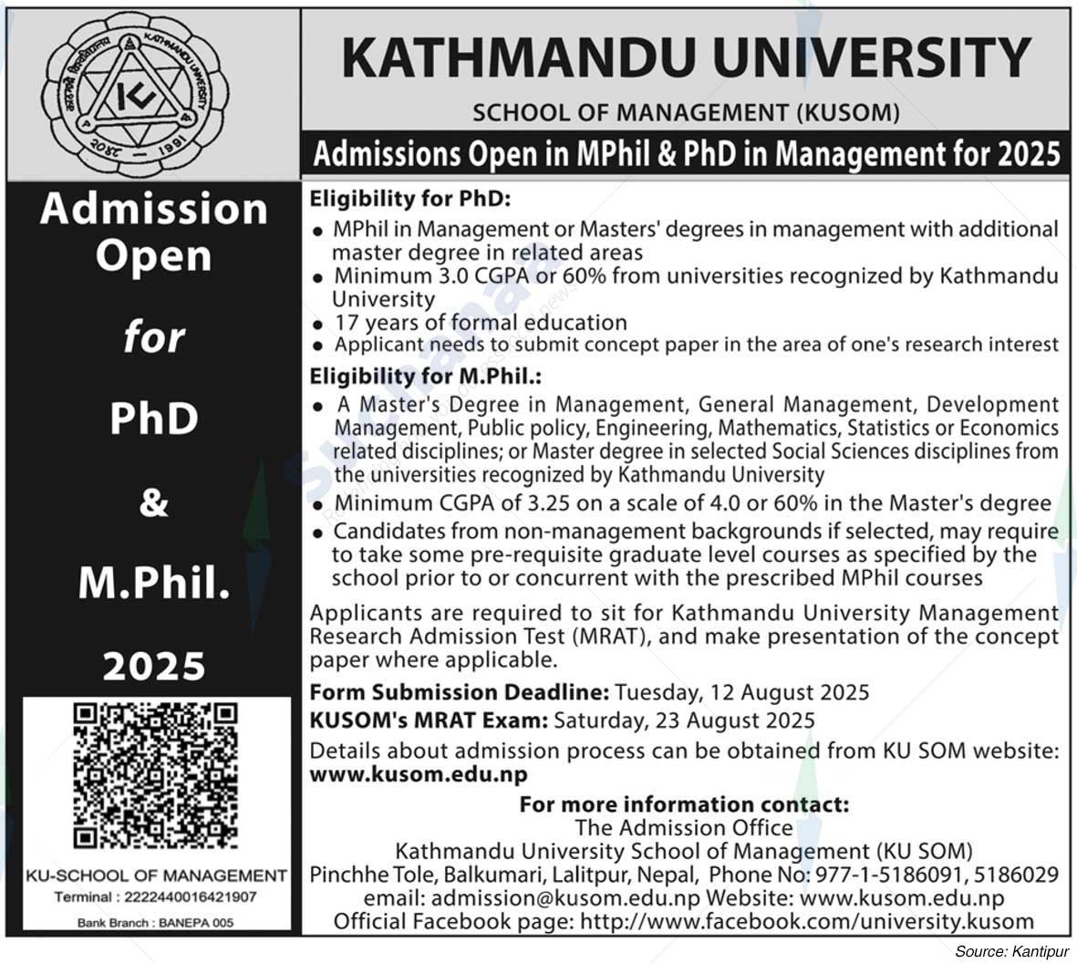 Kathmandu University, School of Management