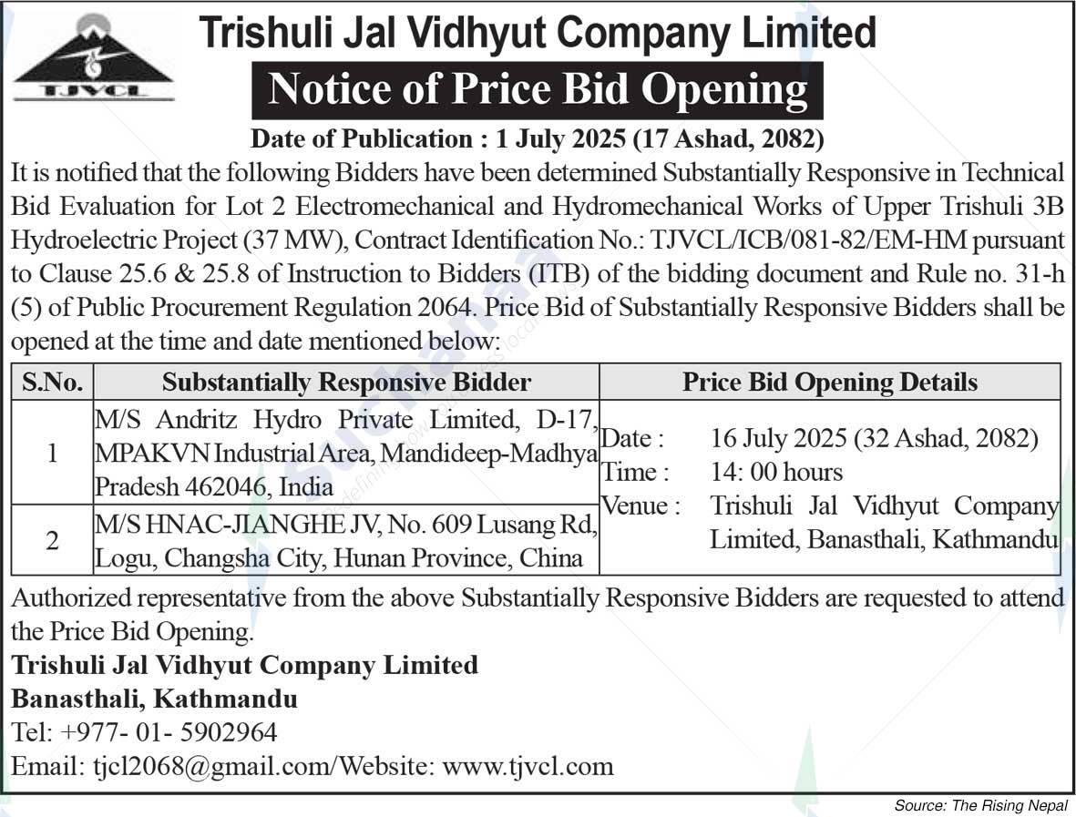Trishuli Jal Vidhyut Company Limited,
