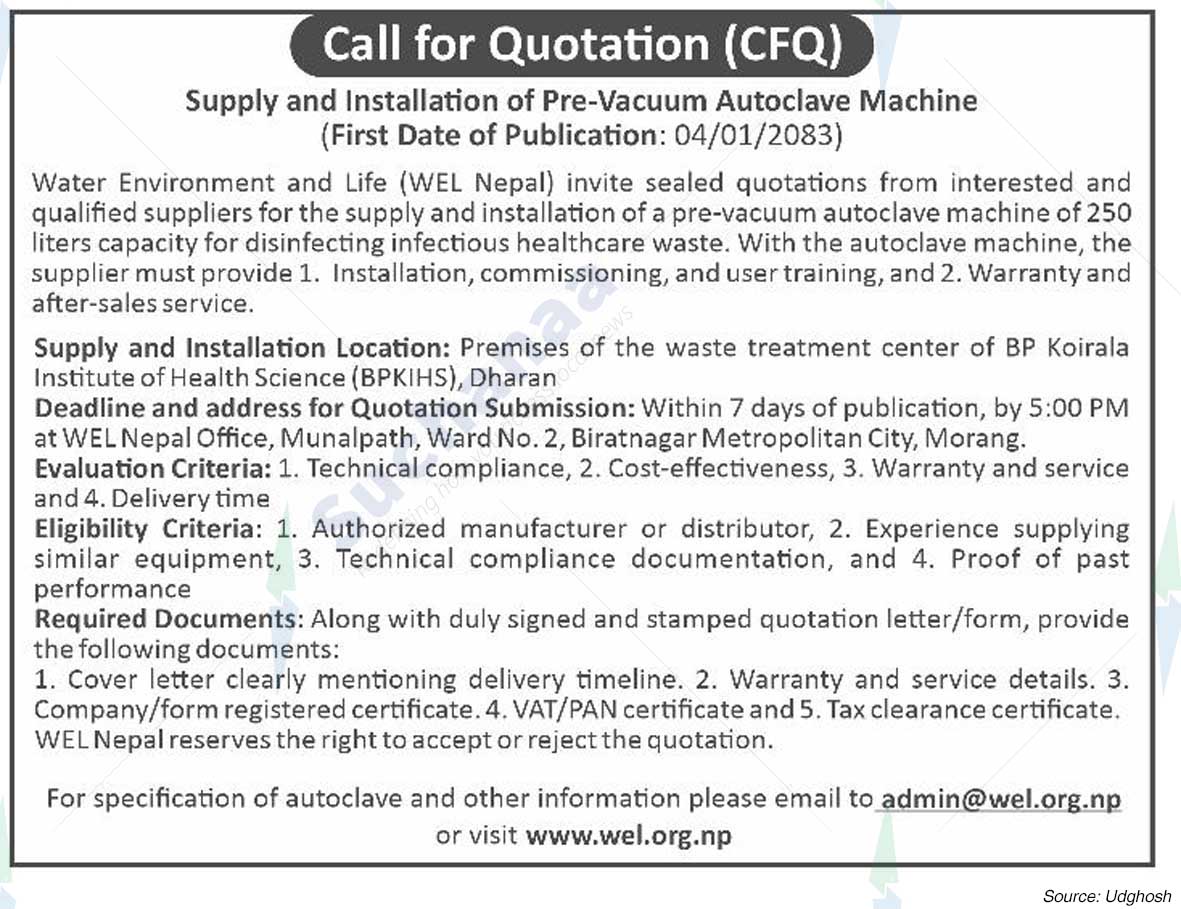 Water Environment and Life (WEL Nepal)