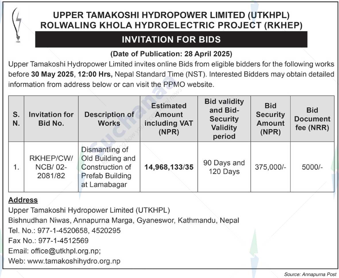 Upper Tamakoshi Hydropower Limited