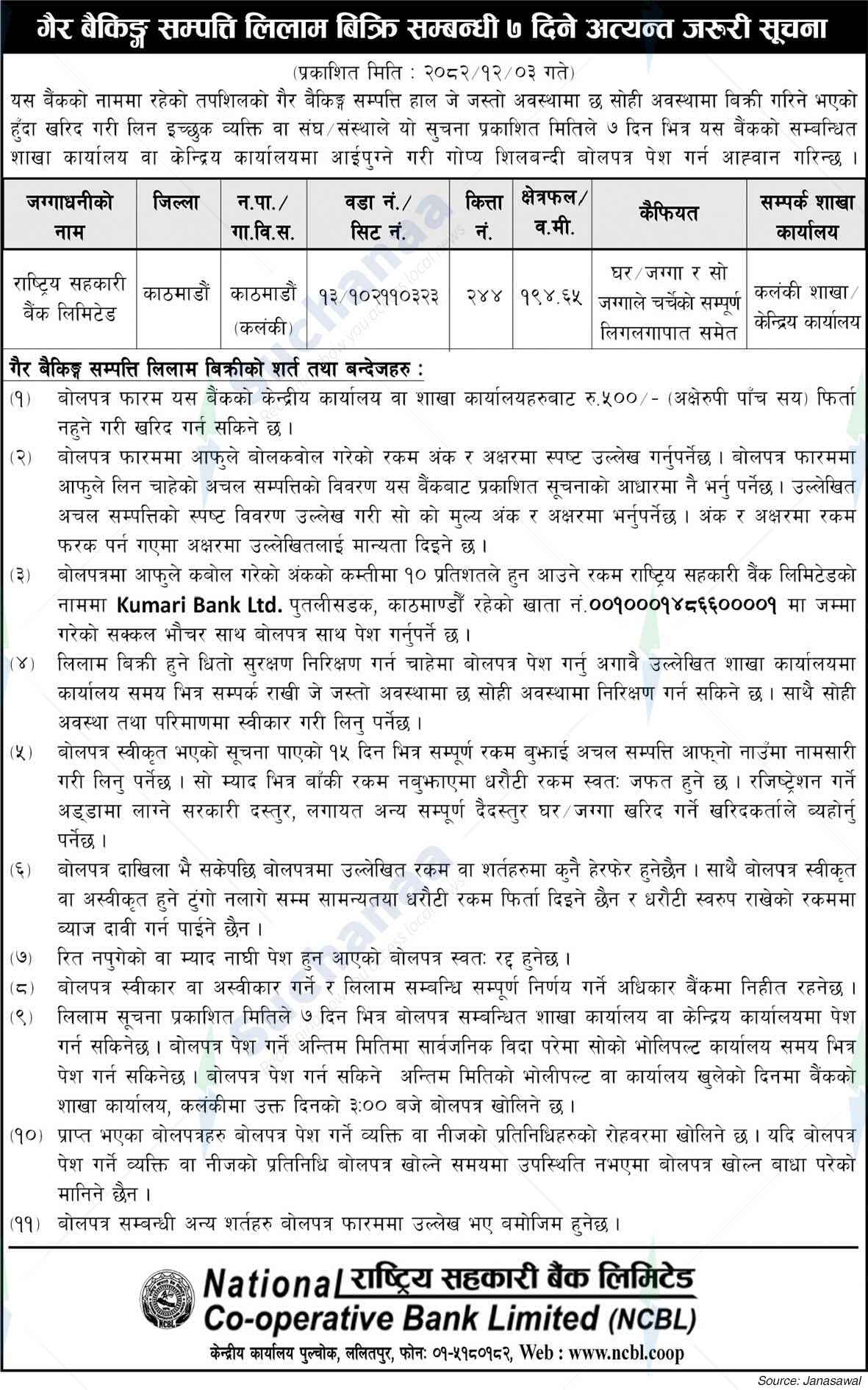 National Cooperative Bank Limited (NCBL)