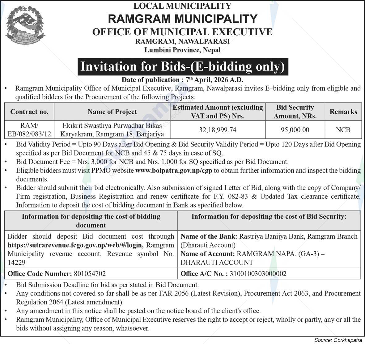 Ramgram Municipality