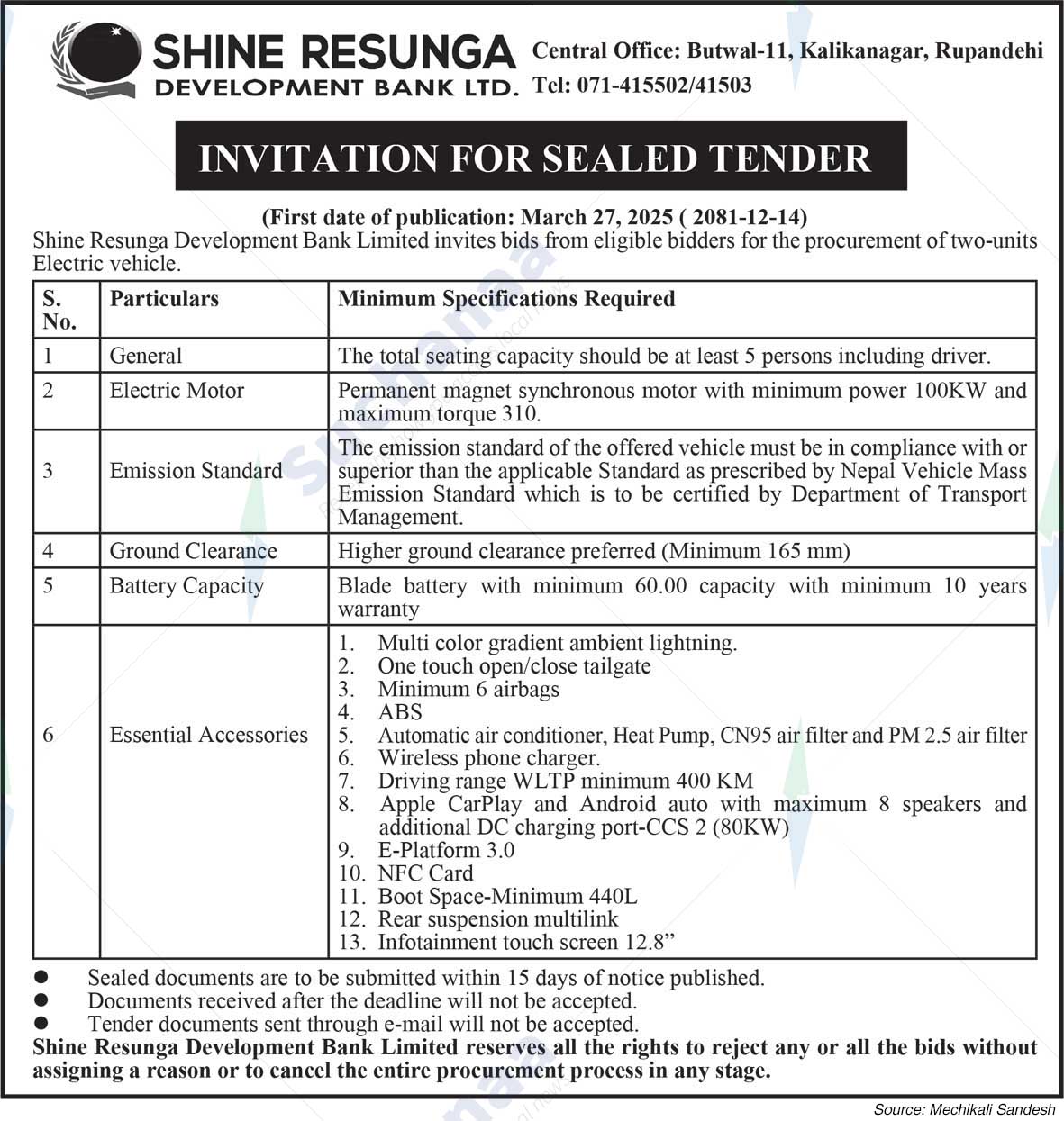 Shine Resunga Development Bank Limited