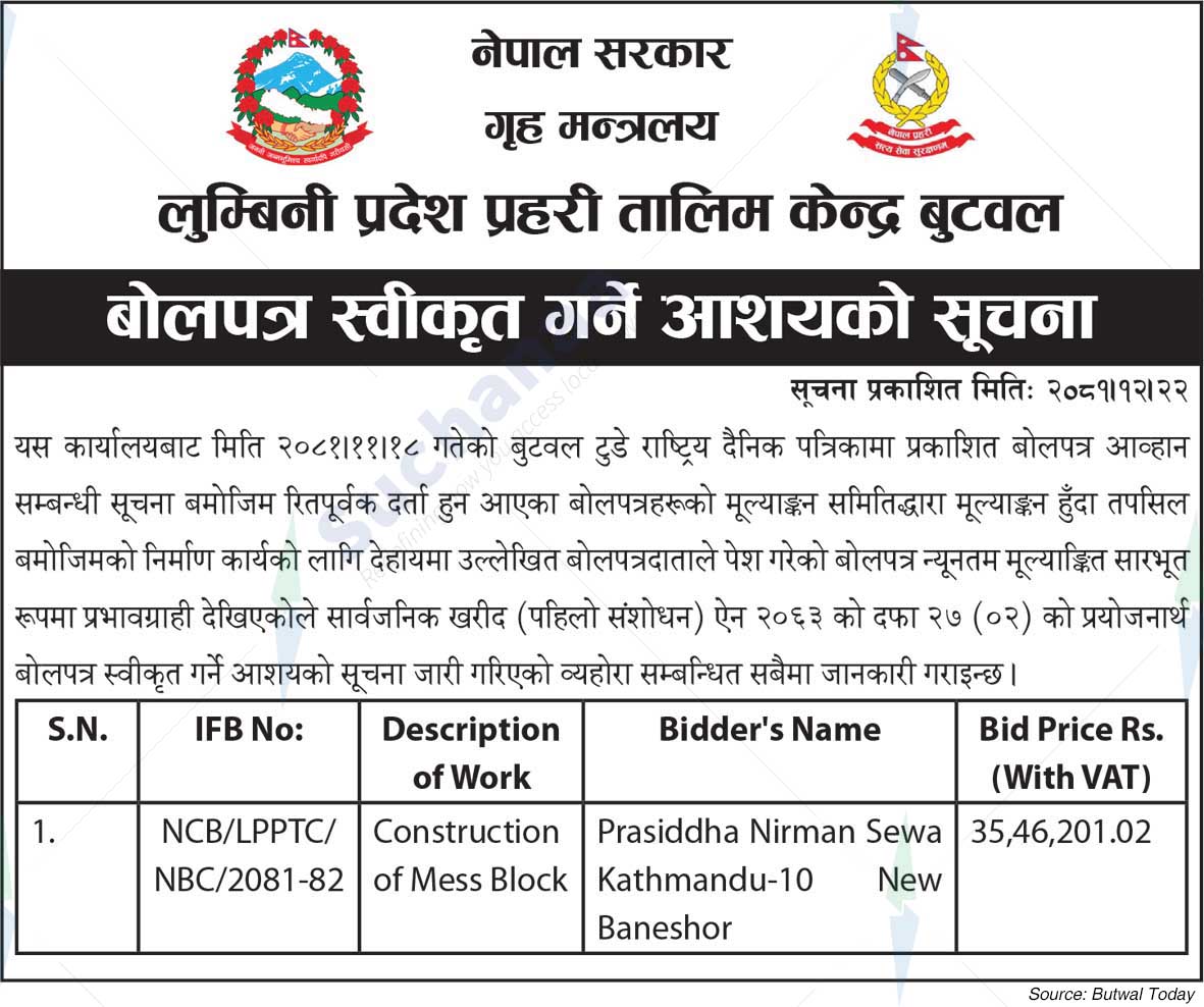 Lumbini Province Police Training Center Butwal