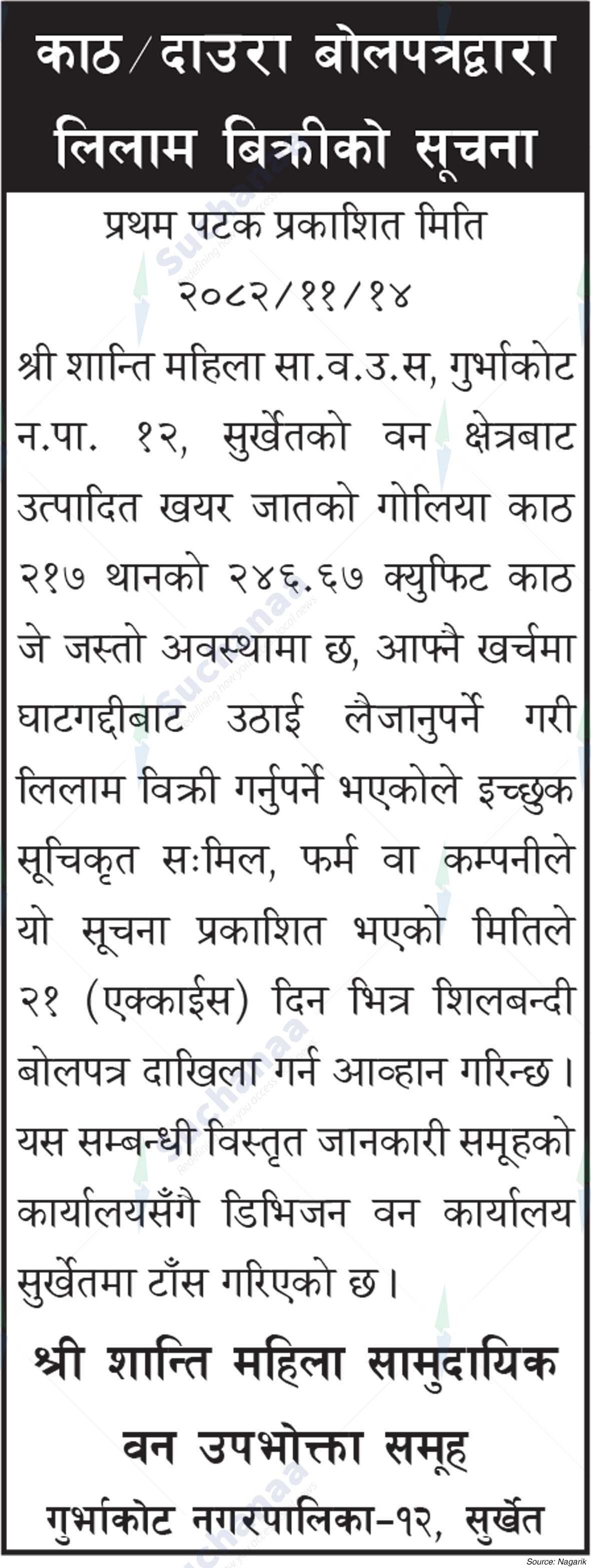 Shree Shanti Mahila Saa.Wa.Wo.Sa.