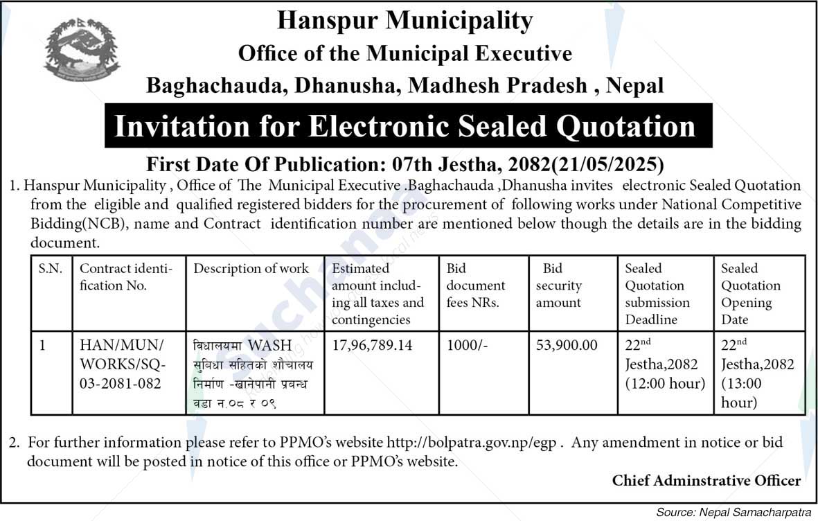 Office of the Municipal Executive, Baghachauda