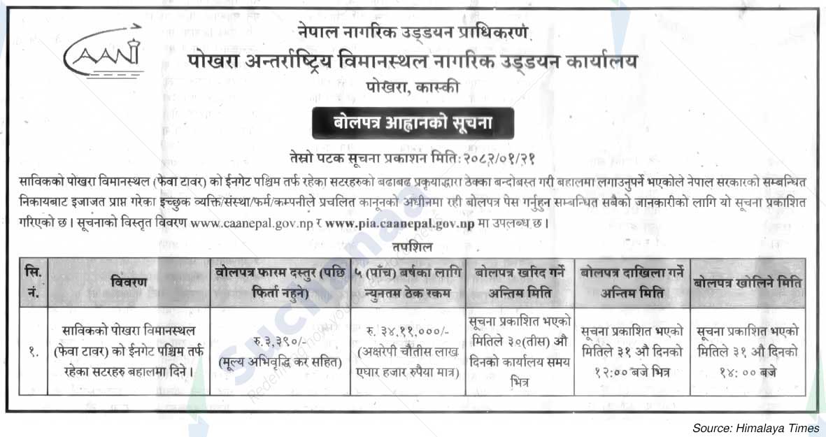 Pokhara International Airport Civil Aviation Office