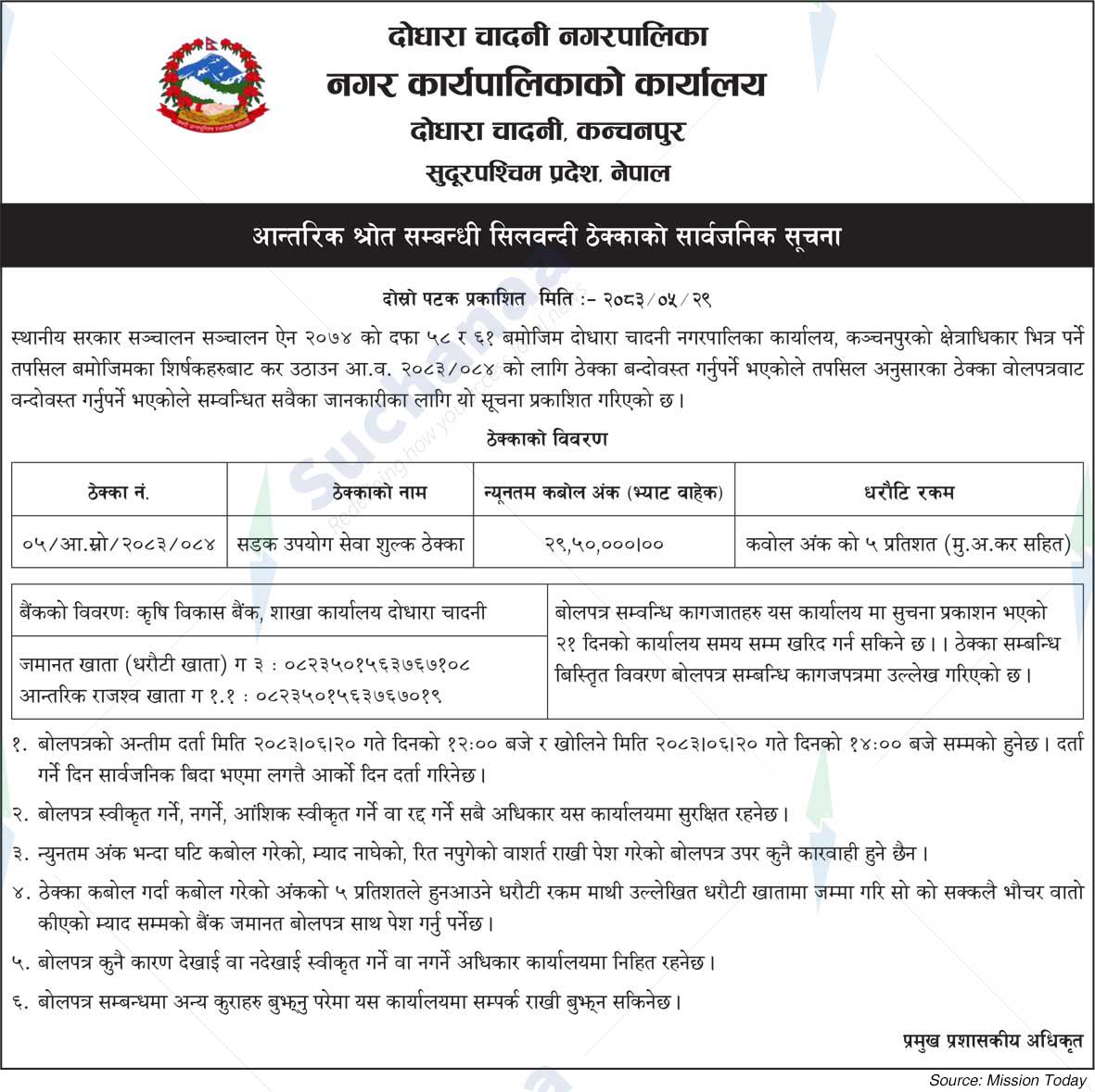 Dodhara Chandani Municipality