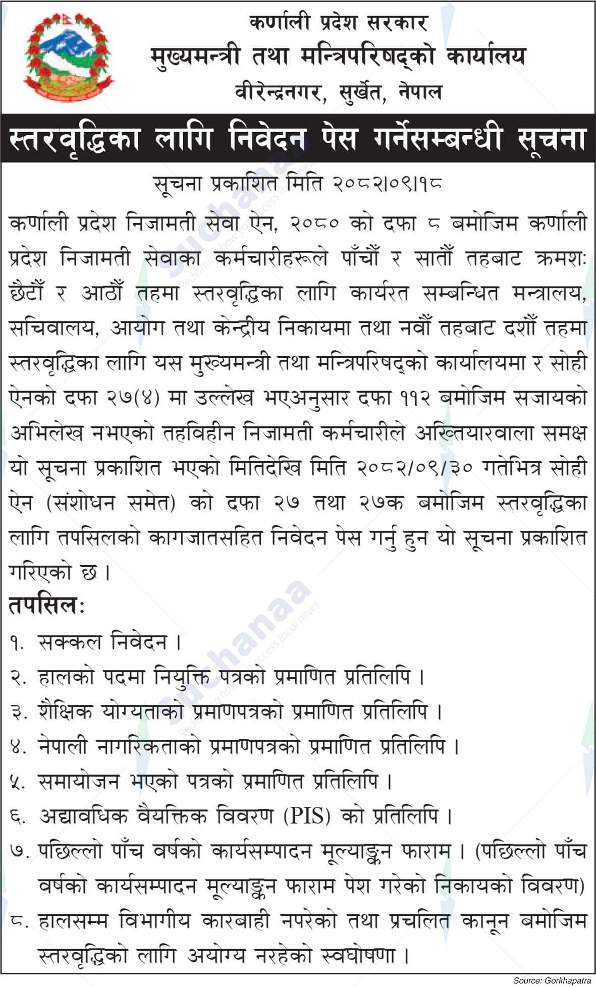 Office of the Chief Minister and Council of Ministers, Karnali