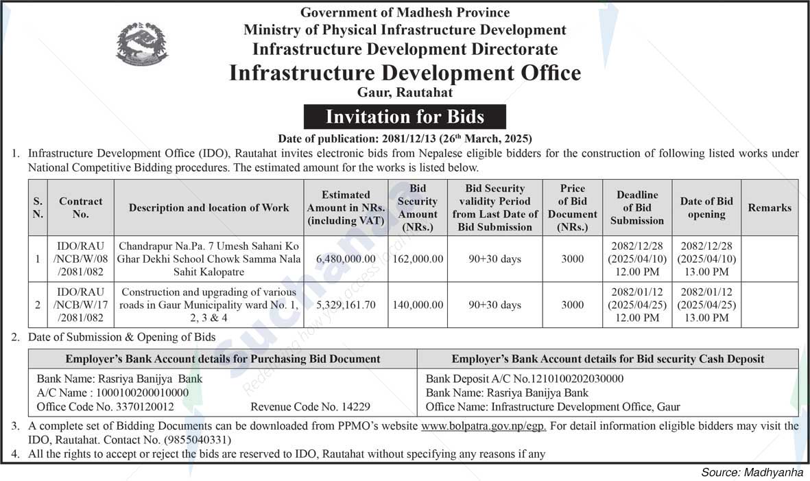 Infrastructure Development Office, Gaur