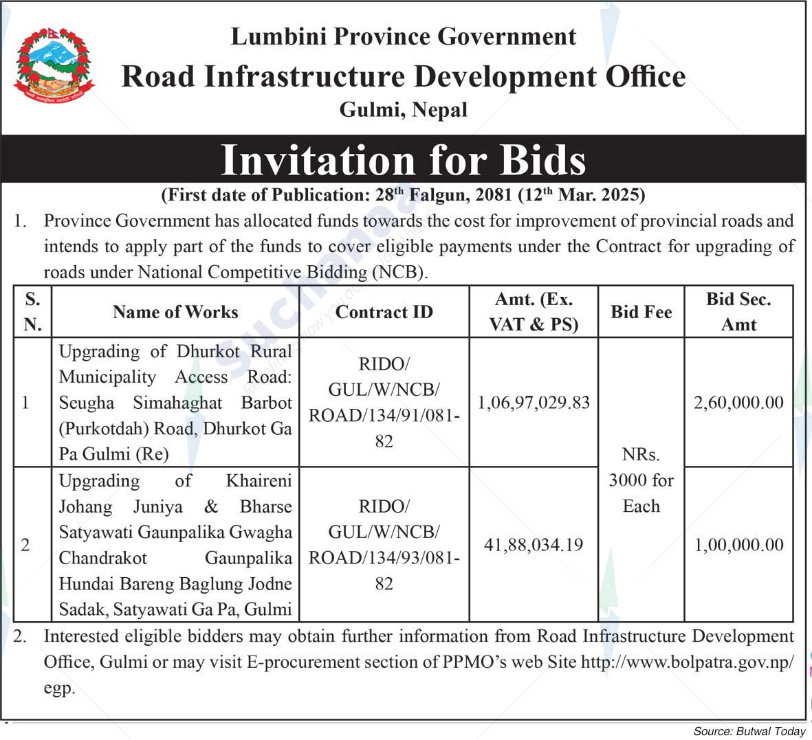 Road Infrastructure Development Office