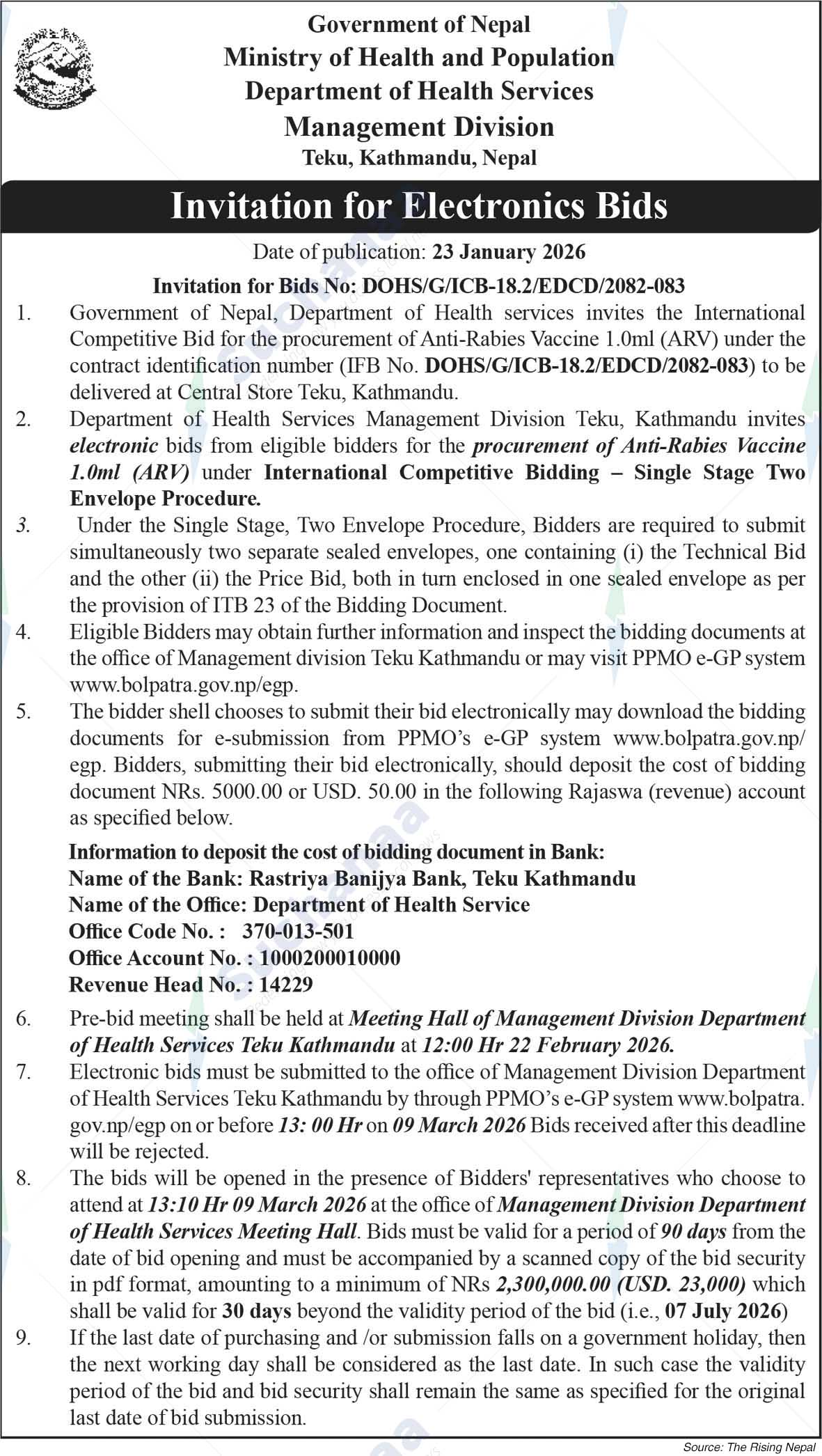 Department of Health Services, Management Division, Teku, Kathmandu