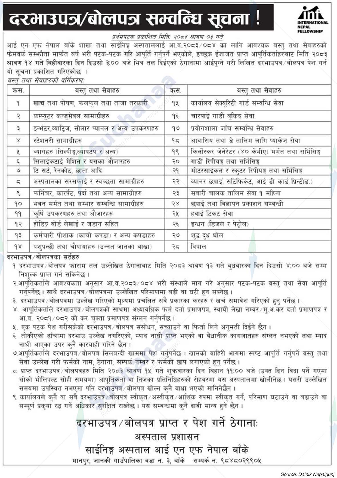Signing Hospital INF Nepal Banke