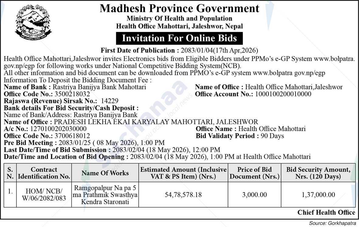 Health Office, Mahottari