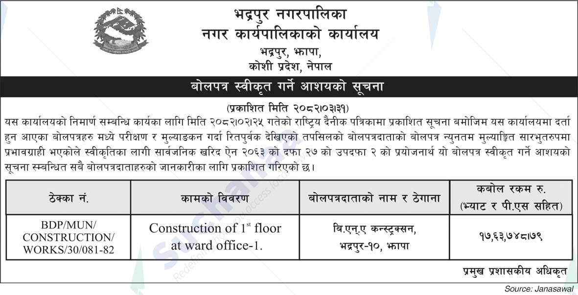 Bhadrapur Municipality