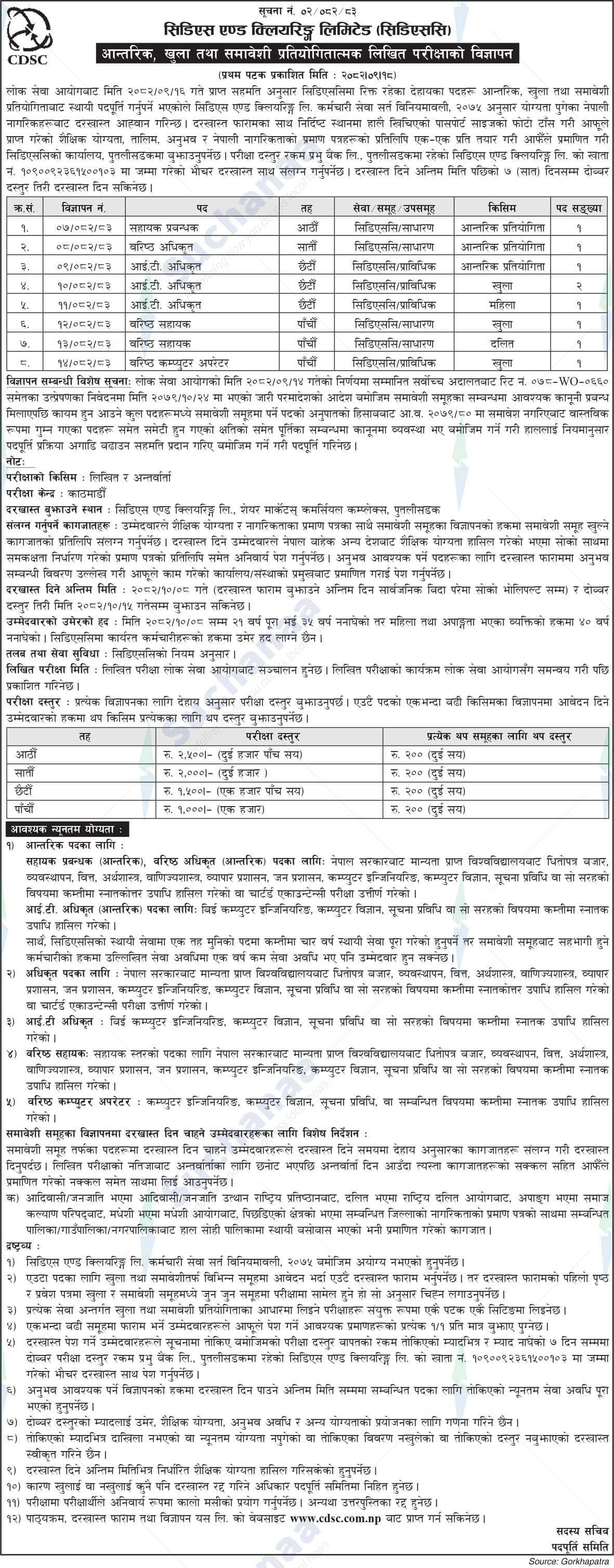 CDS & Clearing Limited