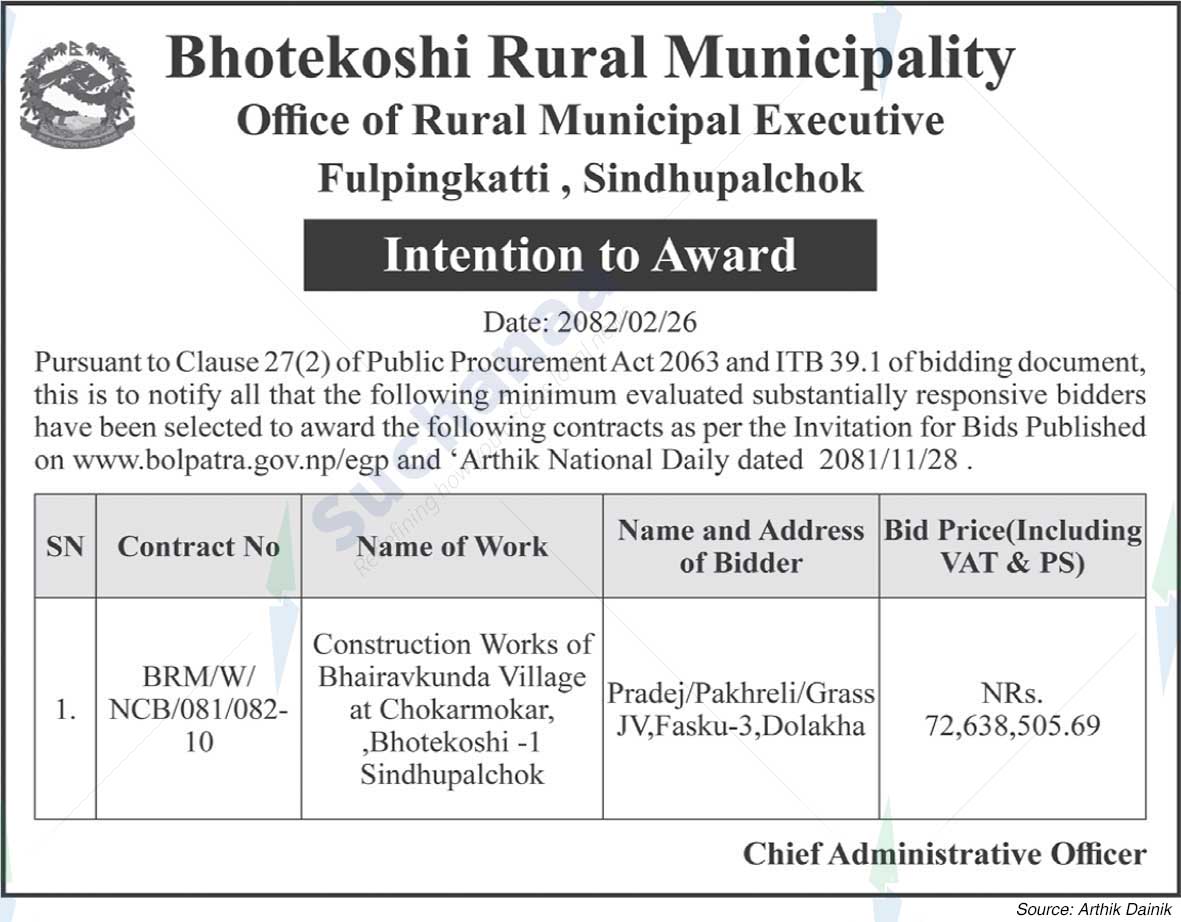 Bhotekoshi Rural Municipality