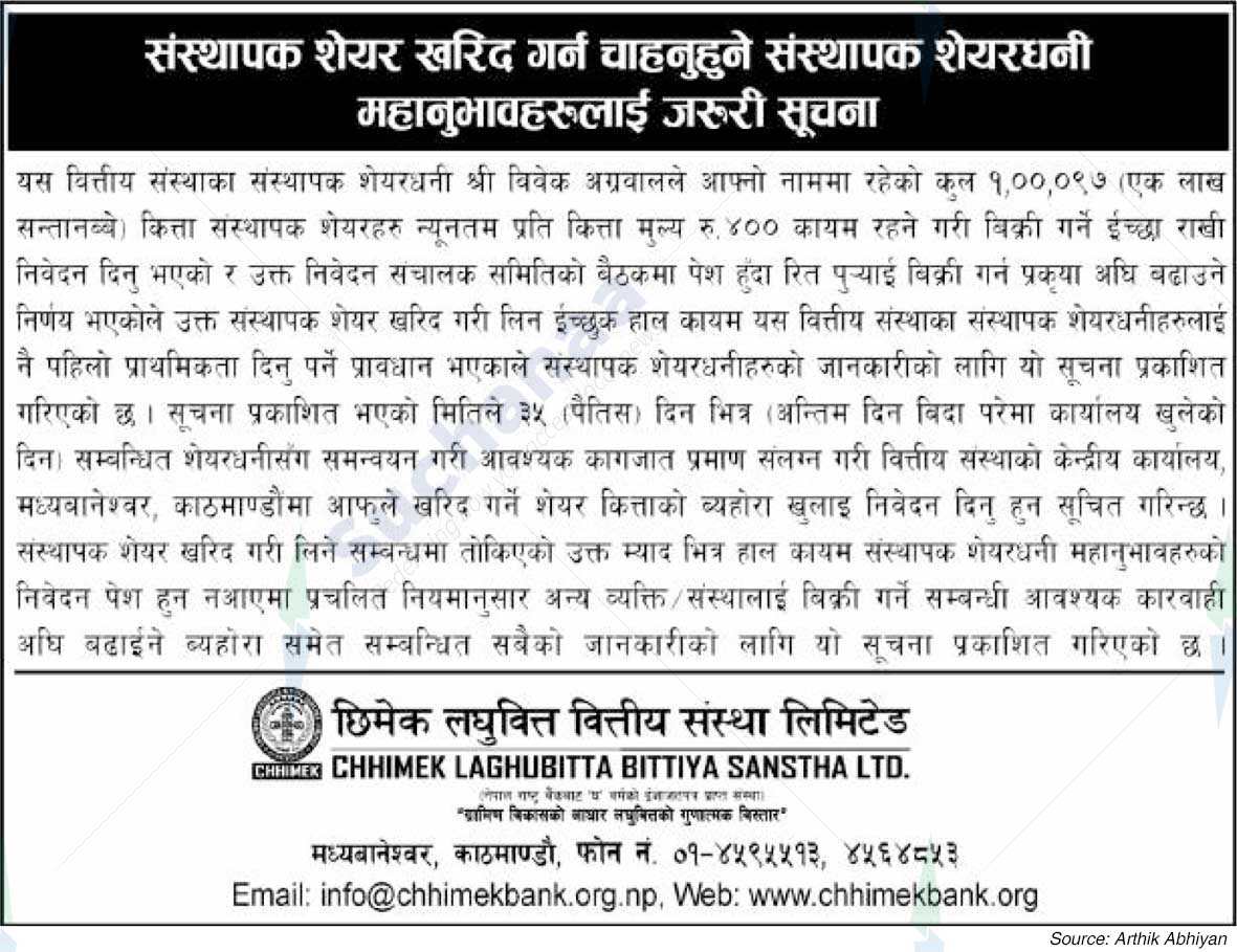 Chhimek Laghubitta Bittiya Sanstha Limited