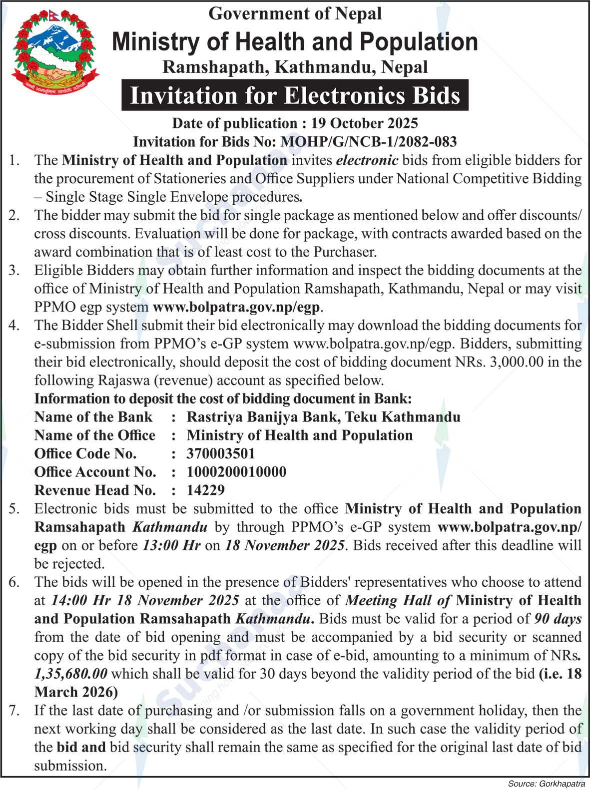 Ministry of Health and Population (MoHP)