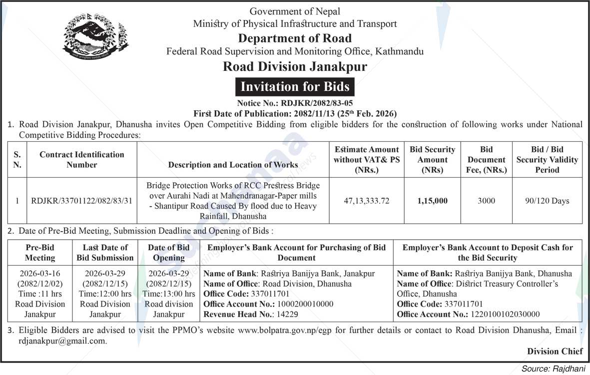 Road Division, Janakpur