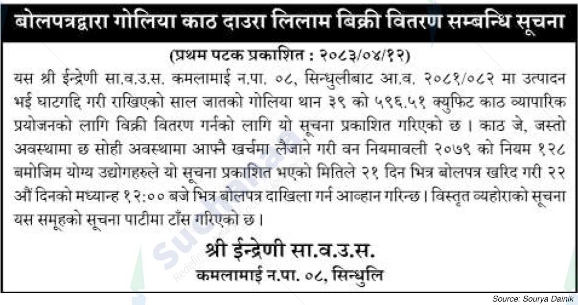 Shree Indreni Saa.Wa.Wo.Sa.