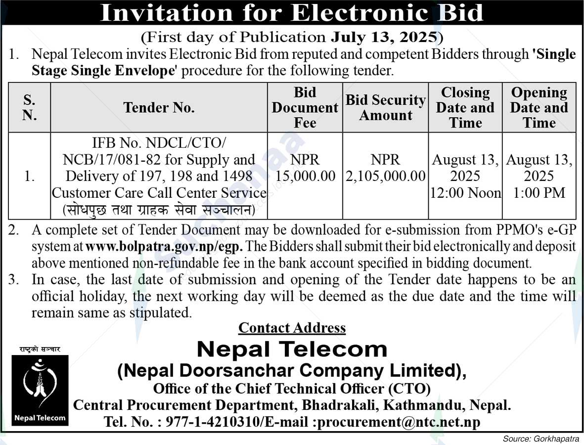 Nepal Doorsanchar Company Limited (NTC)