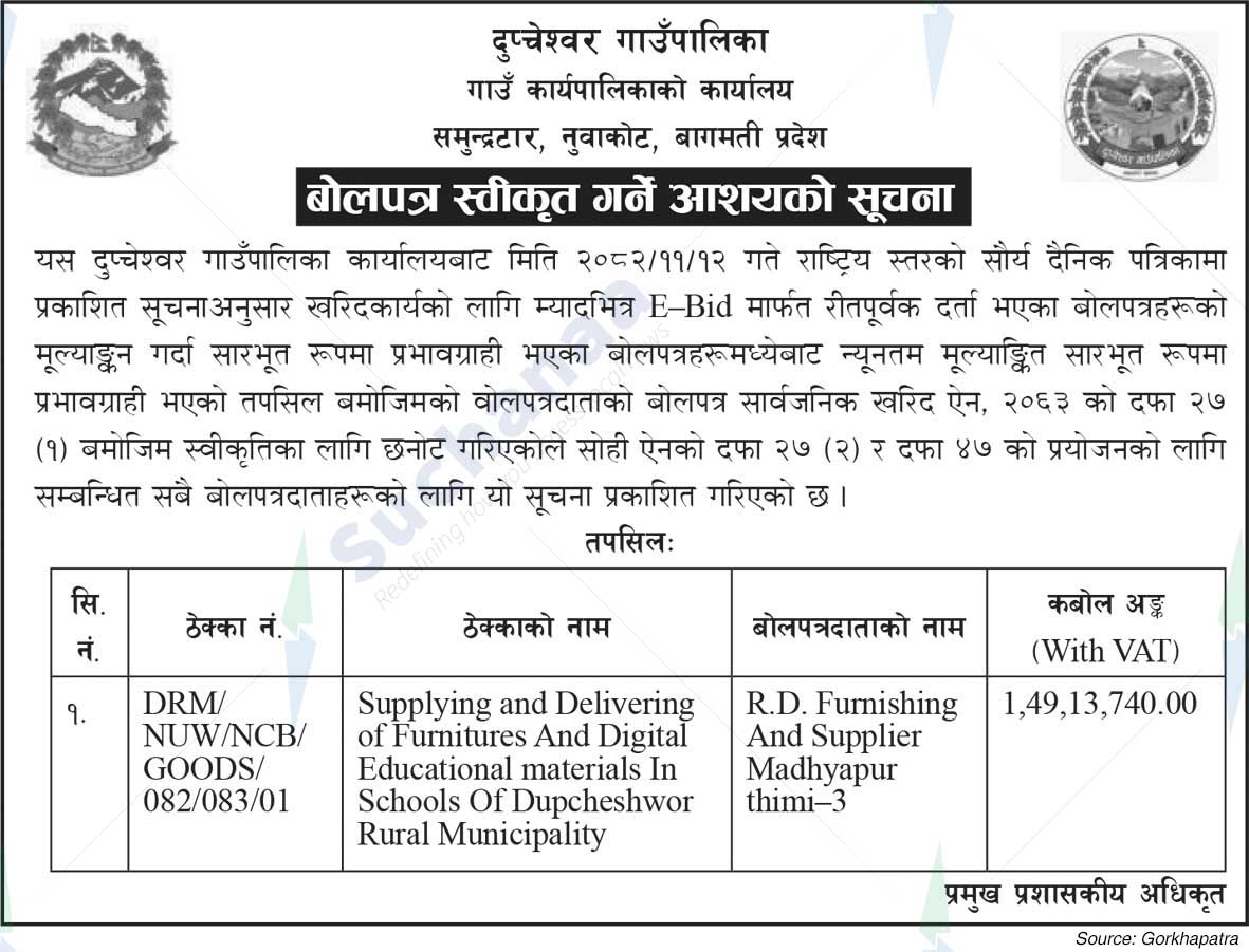 Dupcheshwor Rural Municipality
