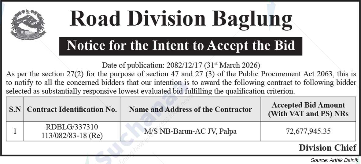 Road Division, Baglung