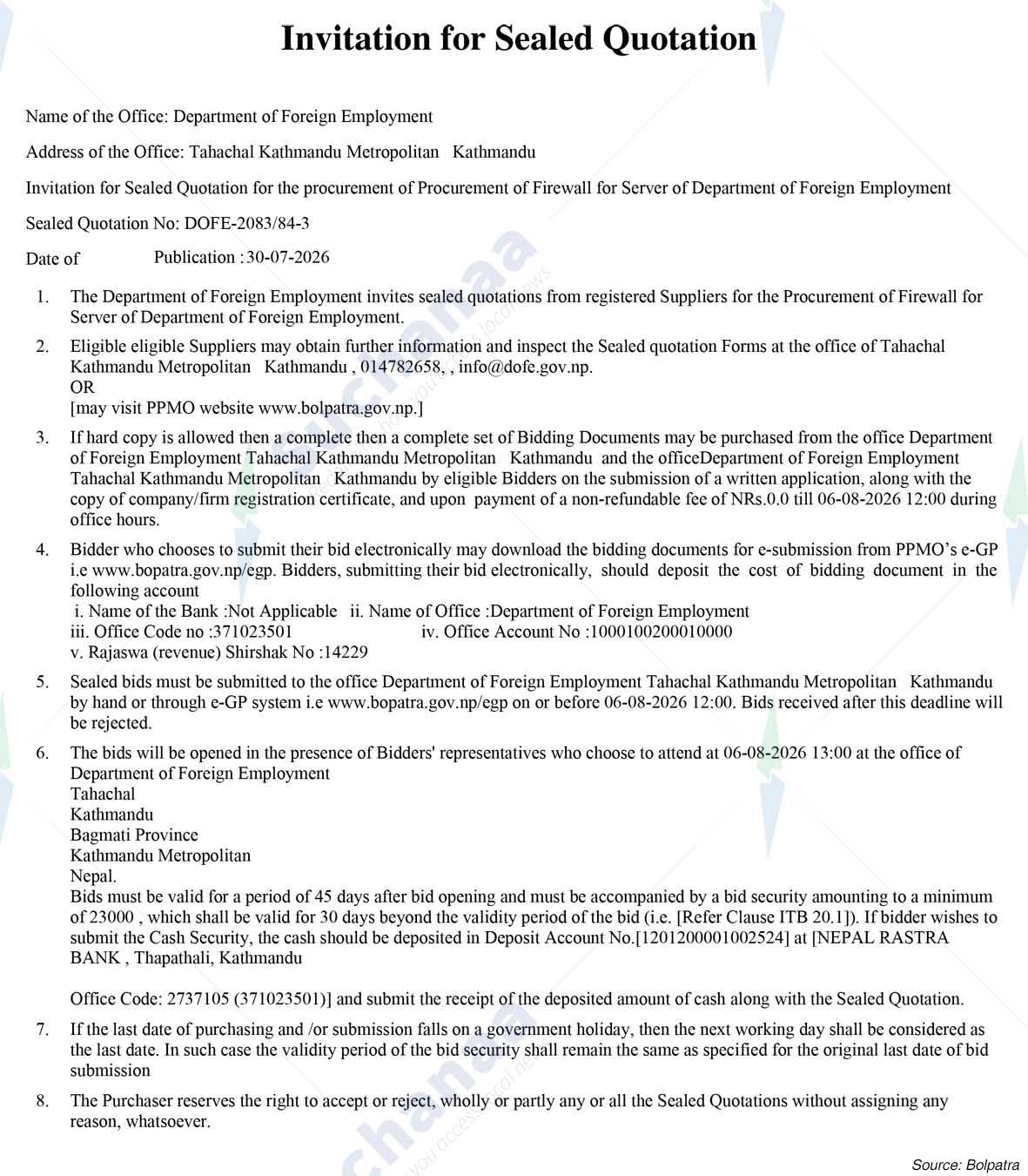 Department of Foreign Employment