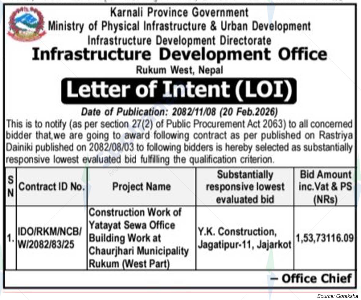 Infrastructure Development Office, Rukum West