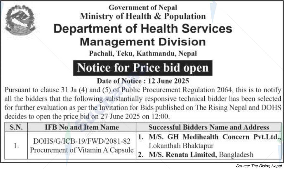 Department of Health Services Management Division, Pachali, Teku
