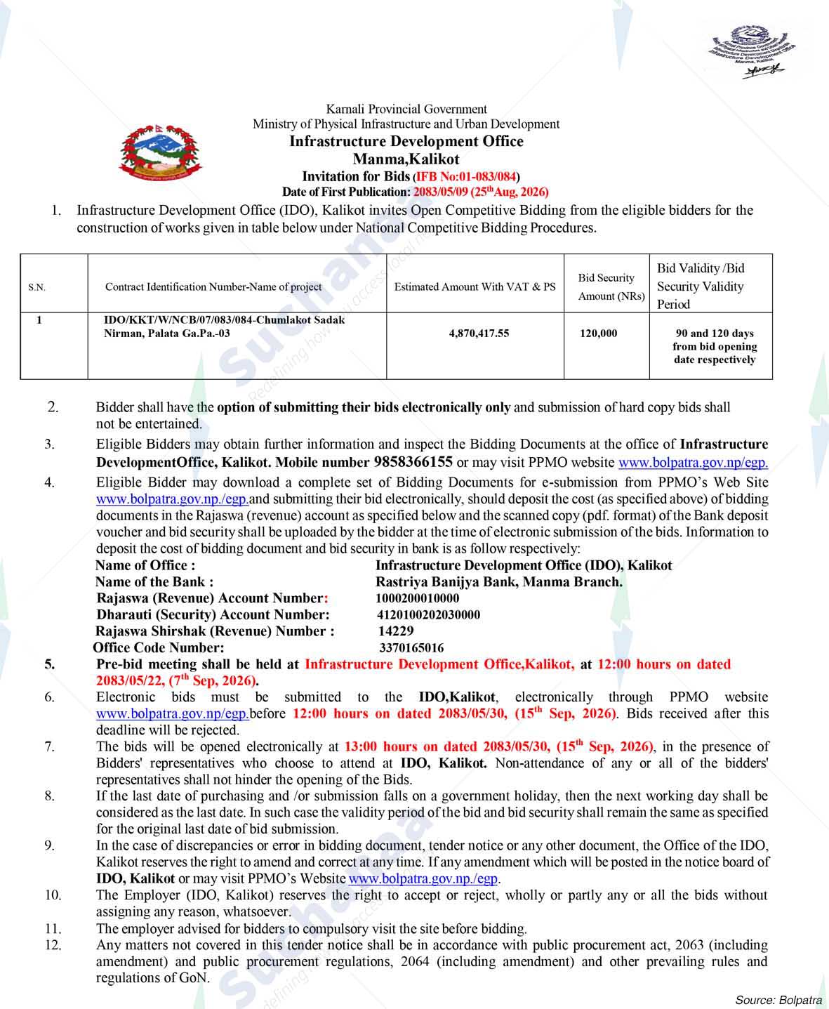 Infrastructure Development Office, Kalikot