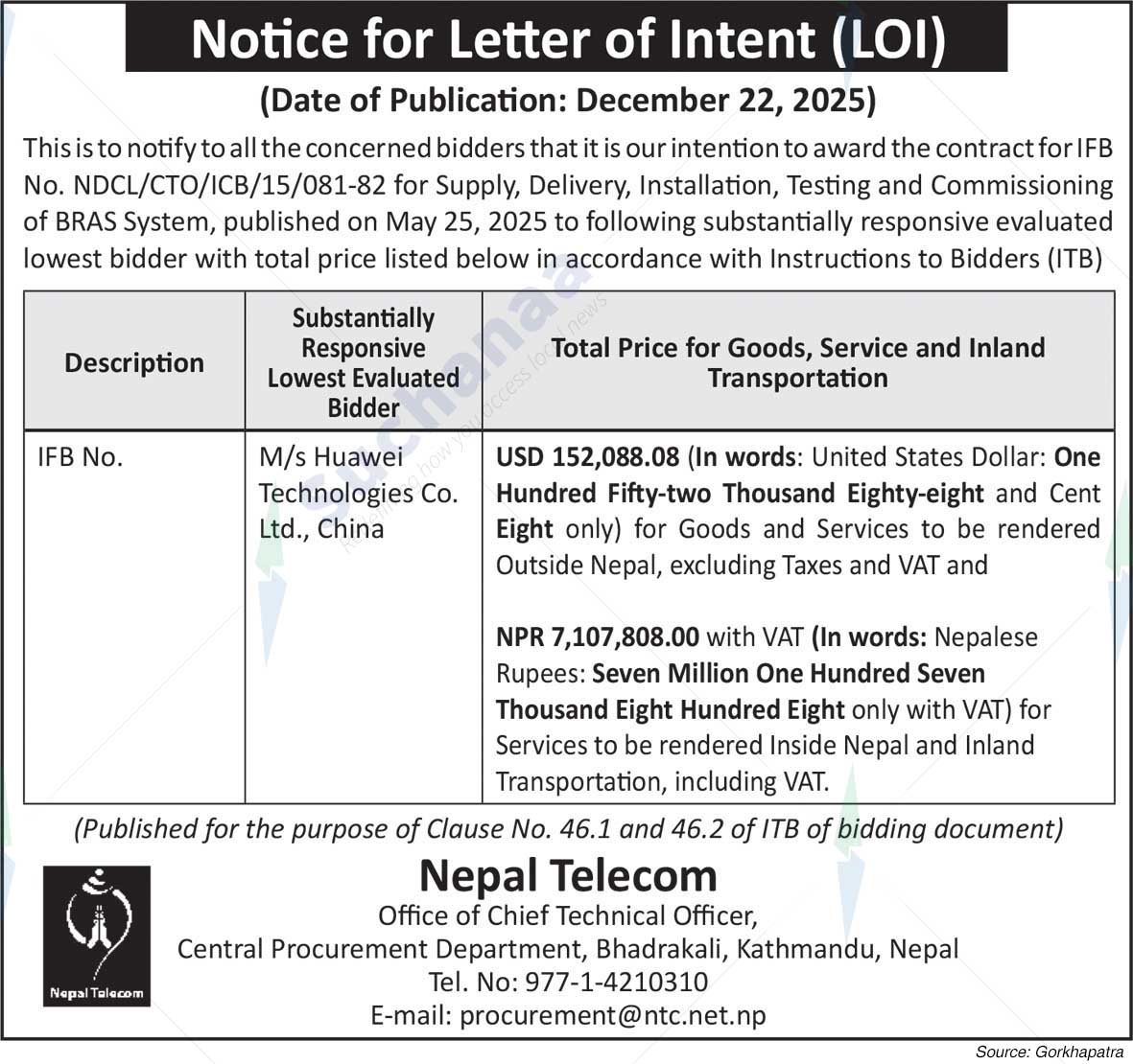 Nepal Doorsanchar Company Limited (NTC)