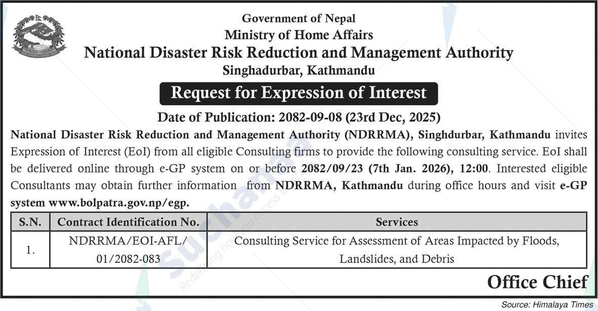 National Disaster Risk Reduction and Management Authority, Singhadurbar, Kathmandu