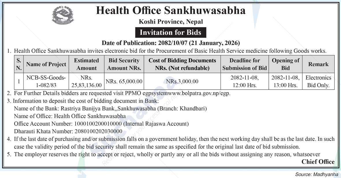 Health Office Sankhuwasabha Khandbari