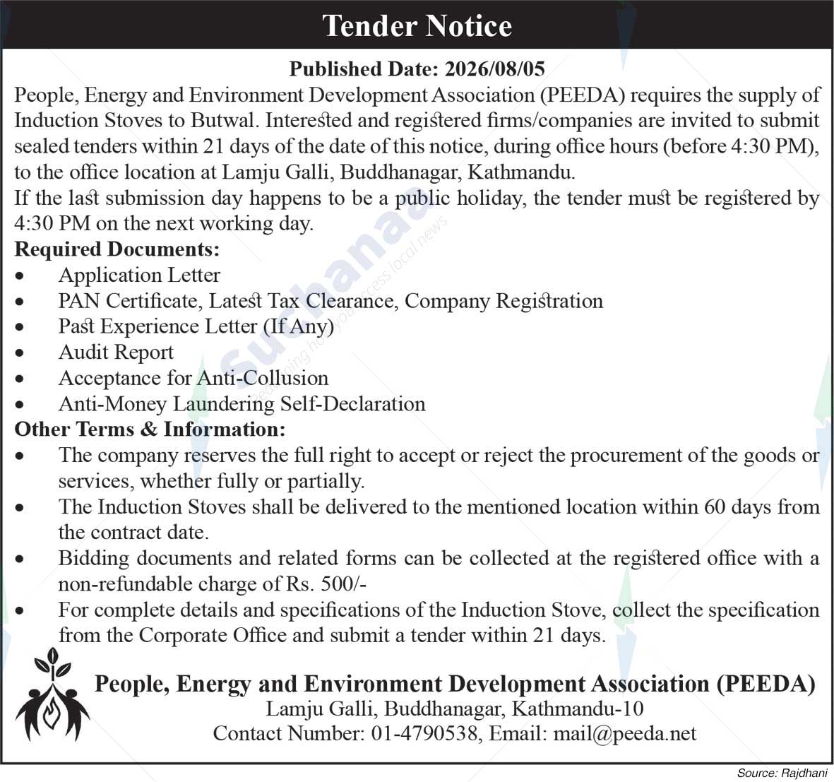 People, Energy and Environment Development Association (PEEDA)
