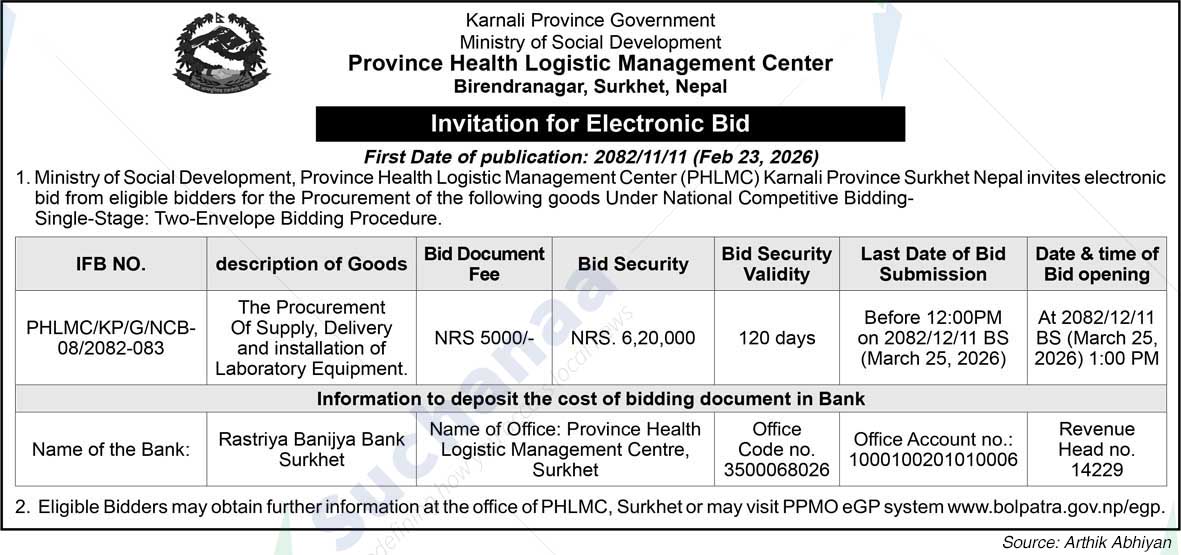 Province Health Logistic Management Centre, Surkhet