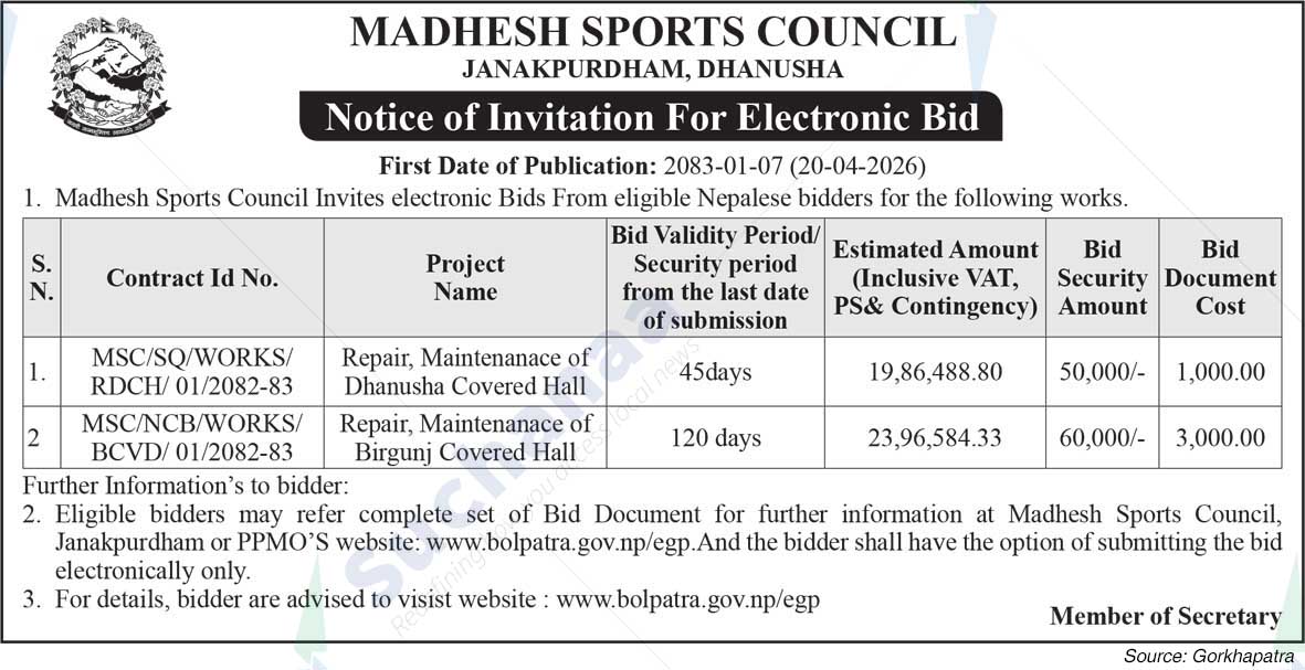 Madhesh Sports Council, Janakpurdham