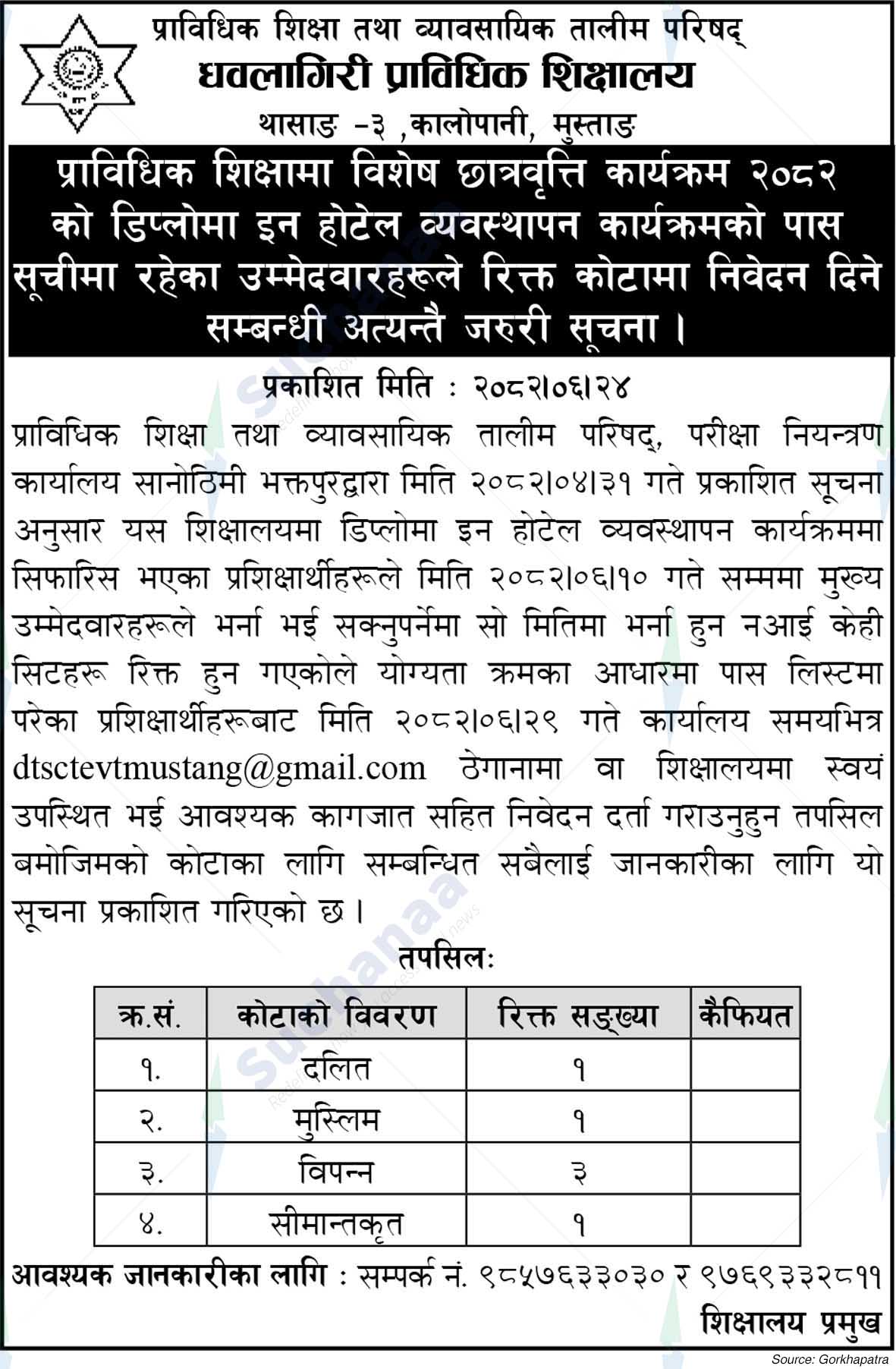 Dhawalagiri Technical School