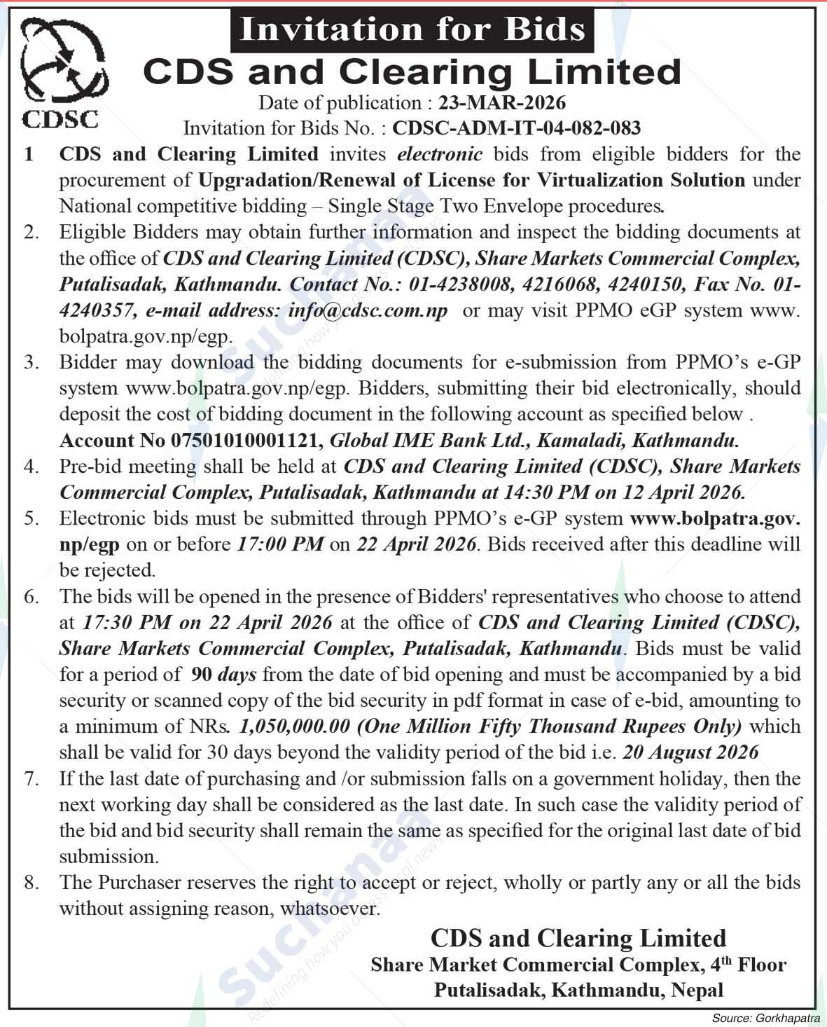 CDS and Clearing Limited (CDSC)