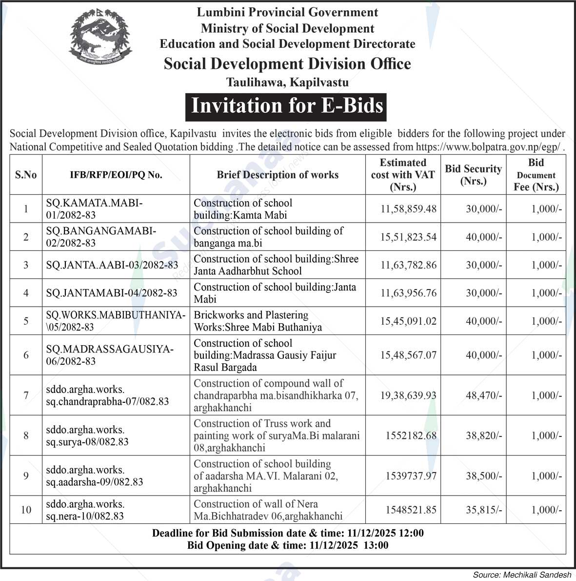 Social Development Division Office, Taulihawa, Kapilvastu
