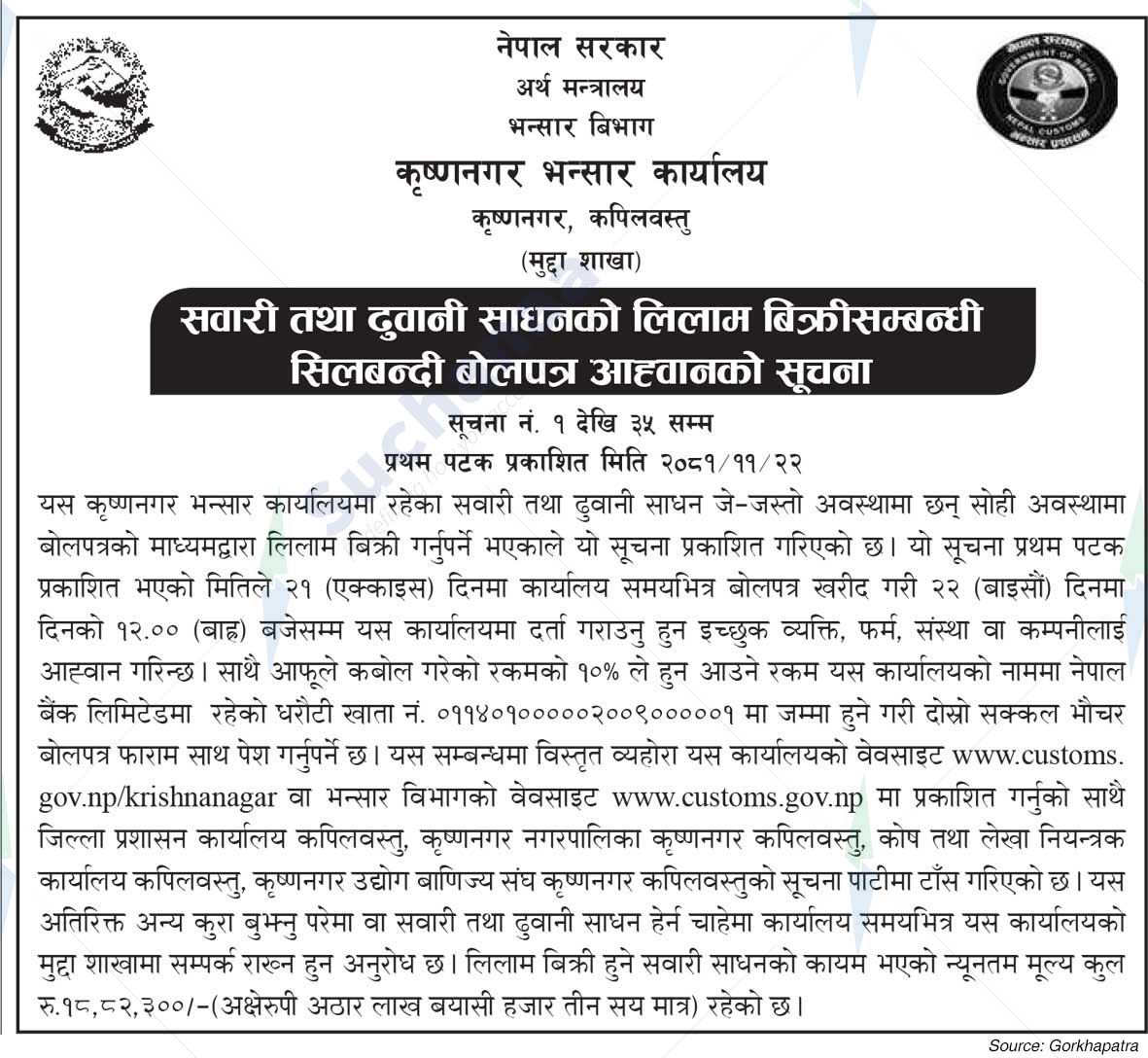 Krishnanagar Customs Office